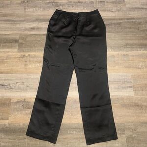 Via Seta Vintage 12/42 Black Silk Pants